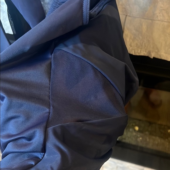 Miraclesuit Blue One Swimsuit with sheer on neckline and sides size  14 - Picture 9 of 10